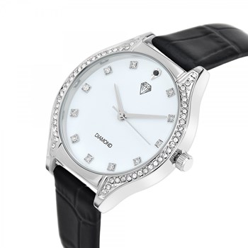 Montre élégante Sira SC Crystal ornée de 50 cristaux scintillants et d'un véritable diamant