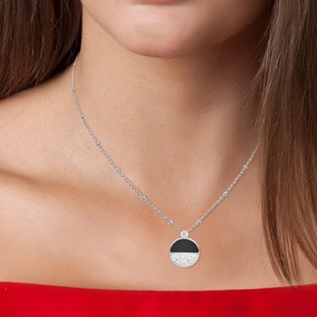 SC Kristallen halsketting met fonkelende kristallen