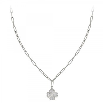 SC Crystal clover necklace with sparkling crystals