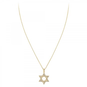 Collier étoile de David par SC Bohème orné de Zirconium