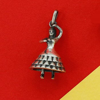 Pendentif danseuse de flamenco - Argent massif 925/1000