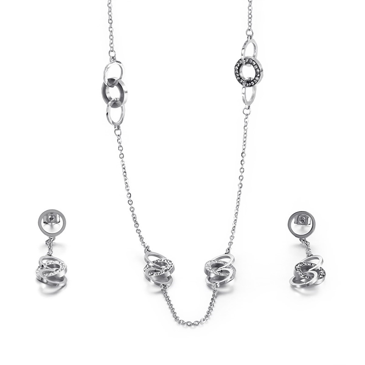 Collier avec anneaux multiples ELISE - vue 2