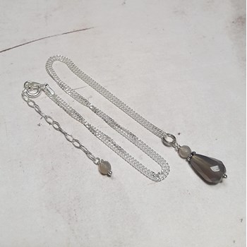 Collier Iara Agate Grise Argent 925