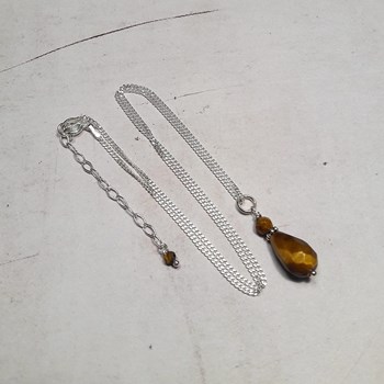 Collier Iara Oeil de Tigre Argent 925