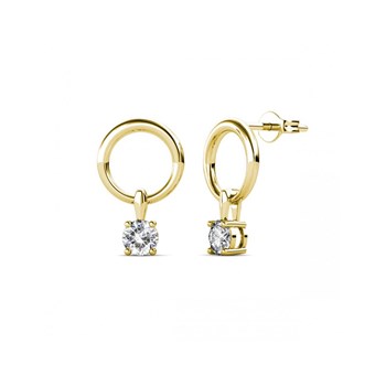 Octavia oorbellen - Goud en kristal