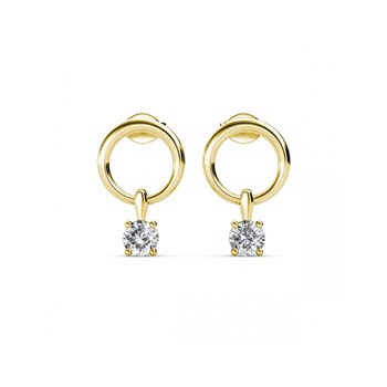 Octavia oorbellen - Goud en kristal