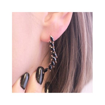 Clematis earrings - Rose and Black Gold