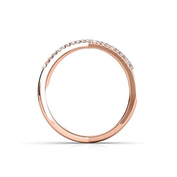 Bague X - Or Rosé et Cristal