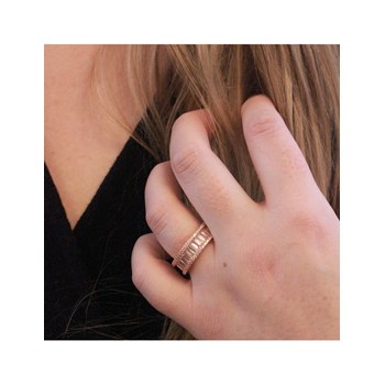 Bague Glamour Lock - Or Rosé et Cristal