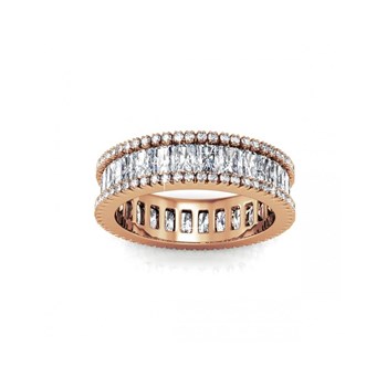 Bague Glamour Lock - Or Rosé et Cristal