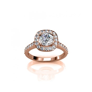 Bague Cushy - Or Rosé et Cristal
