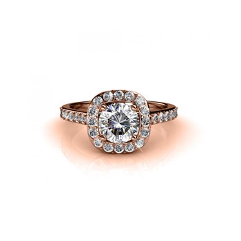 Bague Cushy - Or Rosé et Cristal
