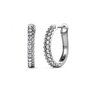 Aleah earrings - Silver and Crystal