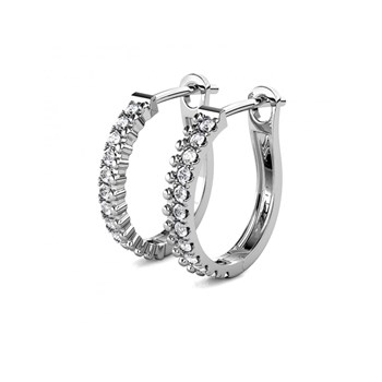 Aleah earrings - Silver and Crystal