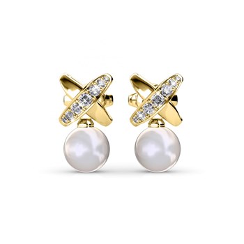 Chris Parel Oorbellen - Goud en Kristal