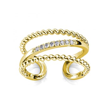 Bague Irving - Doré et Cristal