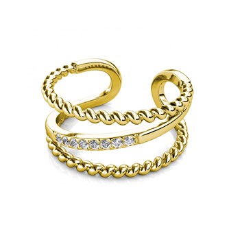 Bague Irving - Doré et Cristal
