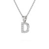 Collier Pendentif ADEN Lettre D Or 750 Blanc Diamant Chaine Or 750 incluse 0.72grs - vue V3
