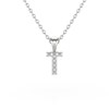 Collier Pendentif ADEN Lettre T Or 750 Blanc Diamant Chaine Or 750 incluse 0.72grs - vue V1
