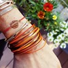 Bracelet en cuir multiliens orange femme Amarok - vue V2