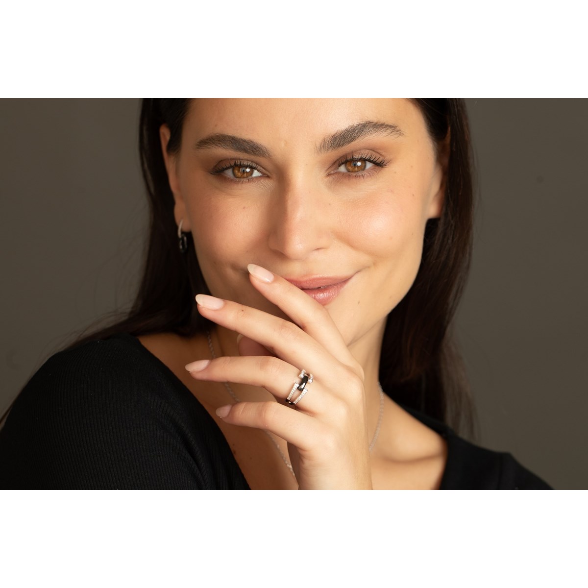 Bague Hanne en Argent avec oxyde de zirconium blanc - vue 5