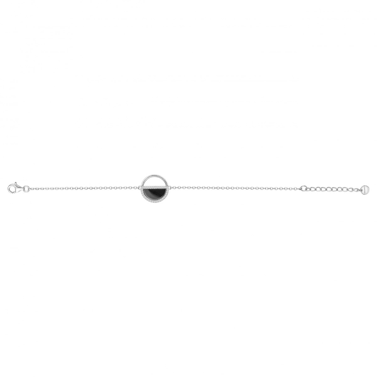 Bracelet souple Mia en Argent avec oxyde de zirconium blanc