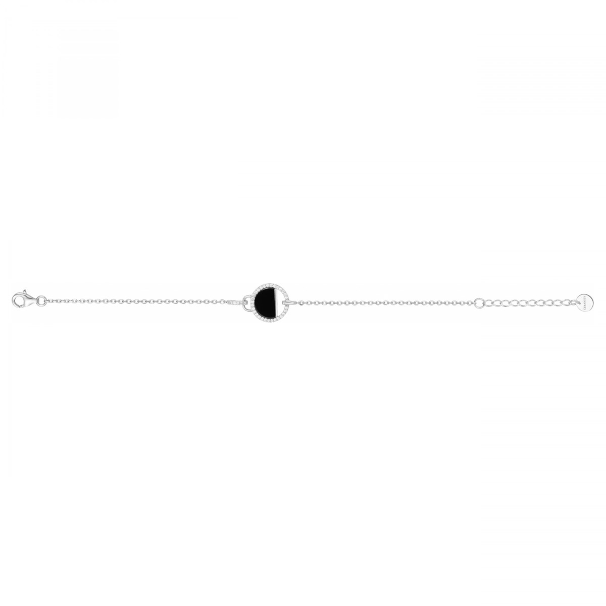Bracelet souple Evelyn en Argent avec oxyde de zirconium blanc