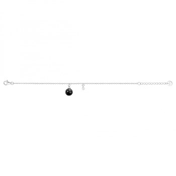 Bracelet souple Charlotte en Argent avec oxyde de zirconium blanc