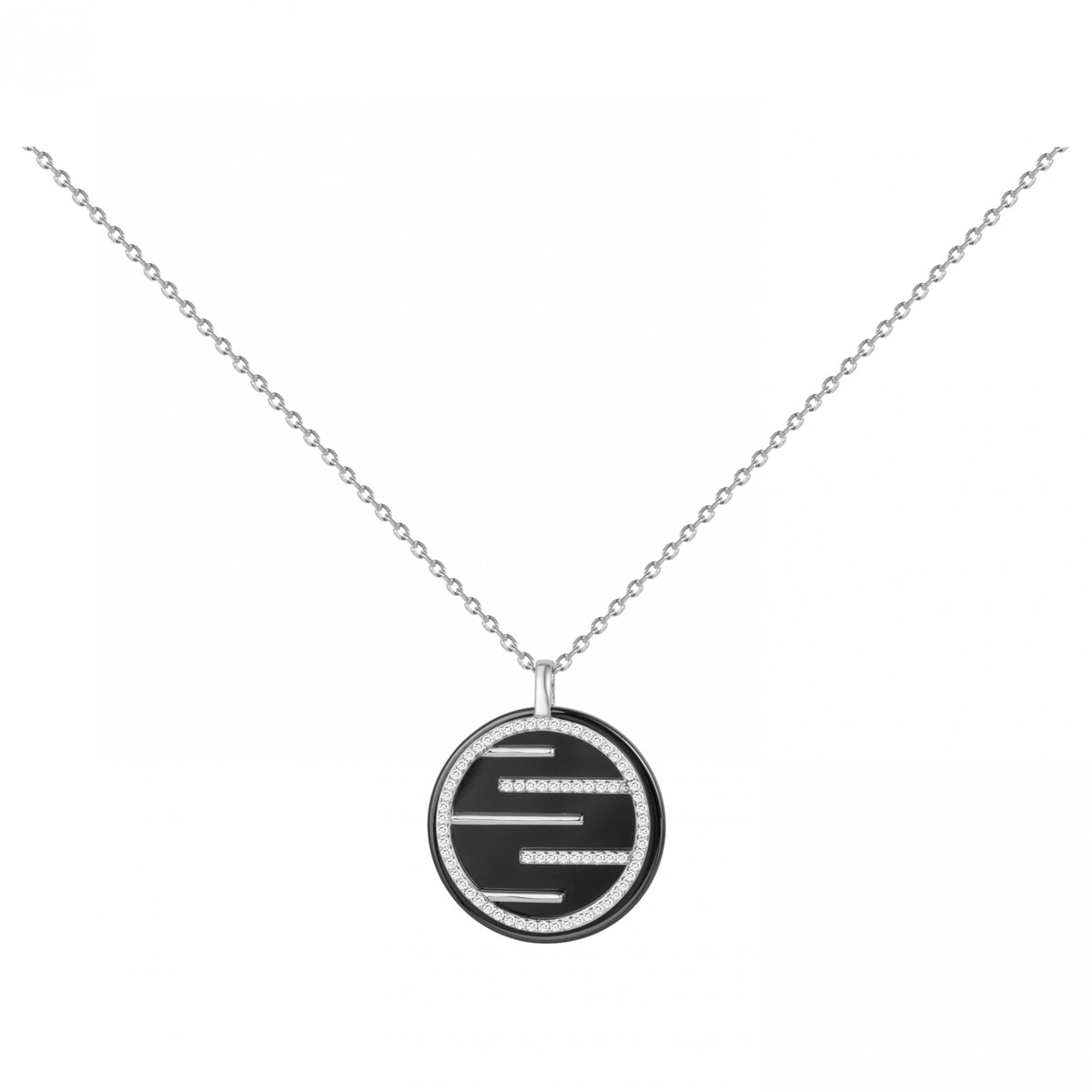 Collier Amelia en Argent avec oxyde de zirconium blanc