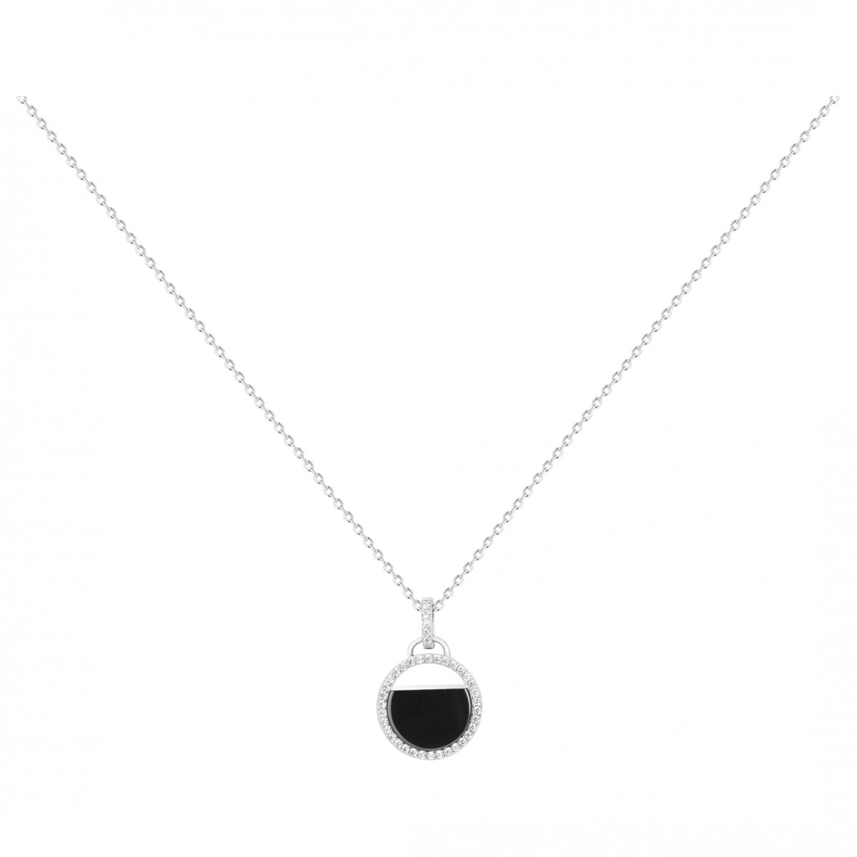Collier Evelyn en Argent avec oxyde de zirconium blanc