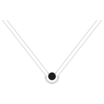 Collier multi-chaînes Sariah en Argent avec oxyde de zirconium blanc