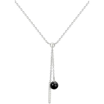 Collier Y Aubrey en Argent avec oxyde de zirconium blanc