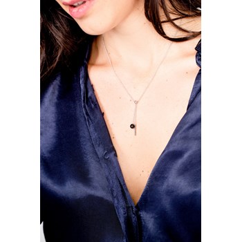 Collier Y Aubrey en Argent avec oxyde de zirconium blanc