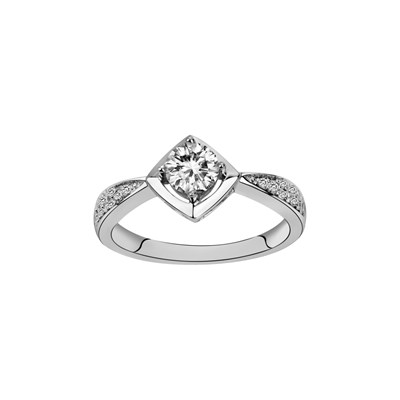 Double-bague fiançailles femme en argent avec oxyde de zirconium – THEBEST  BIJOUX