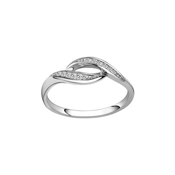 Bague en Argent avec oxyde de zirconium blanc