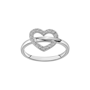 Bague en Argent avec oxyde de zirconium blanc