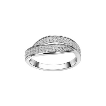 Bague en Argent avec oxyde de zirconium blanc