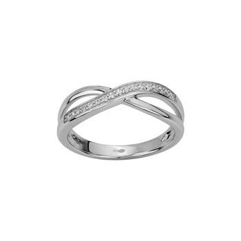 Bague en Argent avec oxyde de zirconium blanc