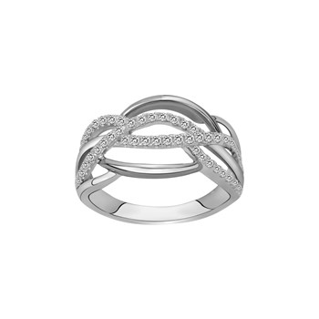 Bague en Argent avec oxyde de zirconium blanc