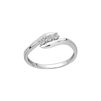 Bague en Argent avec diamant blanc
