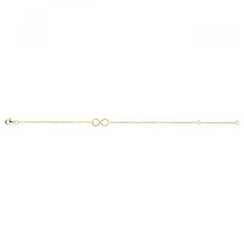 Bracelet souple en Plaqué Or avec oxyde de zirconium blanc