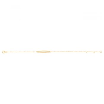 Bracelet souple en Plaqué Or avec oxyde de zirconium blanc
