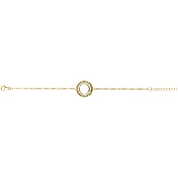 Bracelet en Plaqué Or avec oxyde de zirconium blanc