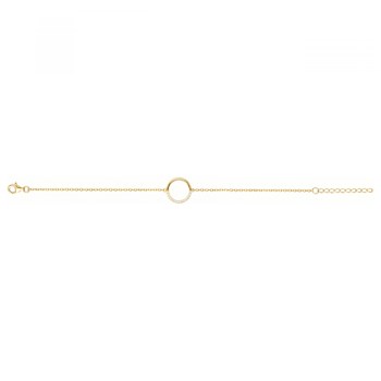 Bracelet en Plaqué Or avec oxyde de zirconium blanc
