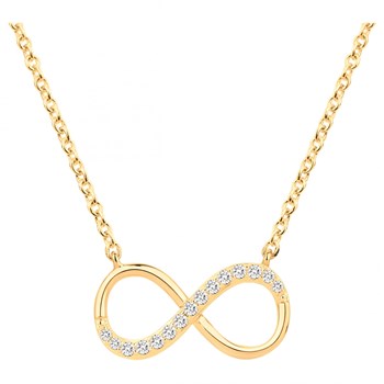 Collier en Plaqué Or avec oxyde de zirconium blanc