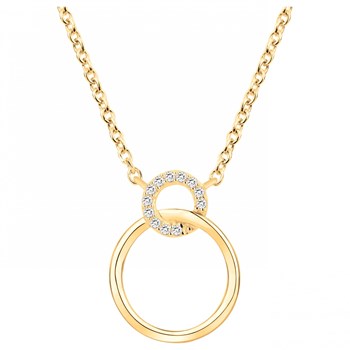 Collier en Plaqué Or avec oxyde de zirconium blanc