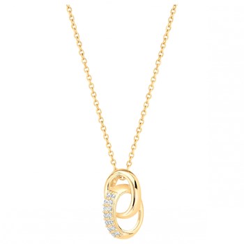 Collier en Plaqué Or avec oxyde de zirconium blanc