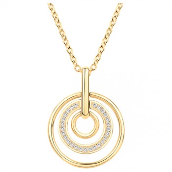 Collier en Plaqué Or avec oxyde de zirconium blanc
