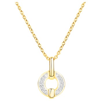 Collier en Plaqué Or avec oxyde de zirconium blanc