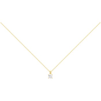 Collier en Plaqué Or avec oxyde de zirconium blanc